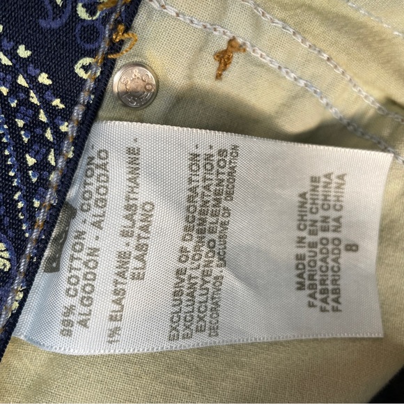 LEVI'S 525 Perfect Waist Capri's Women's Sz 8 Blue Cuff Button Pocket - Picture 4 of 10